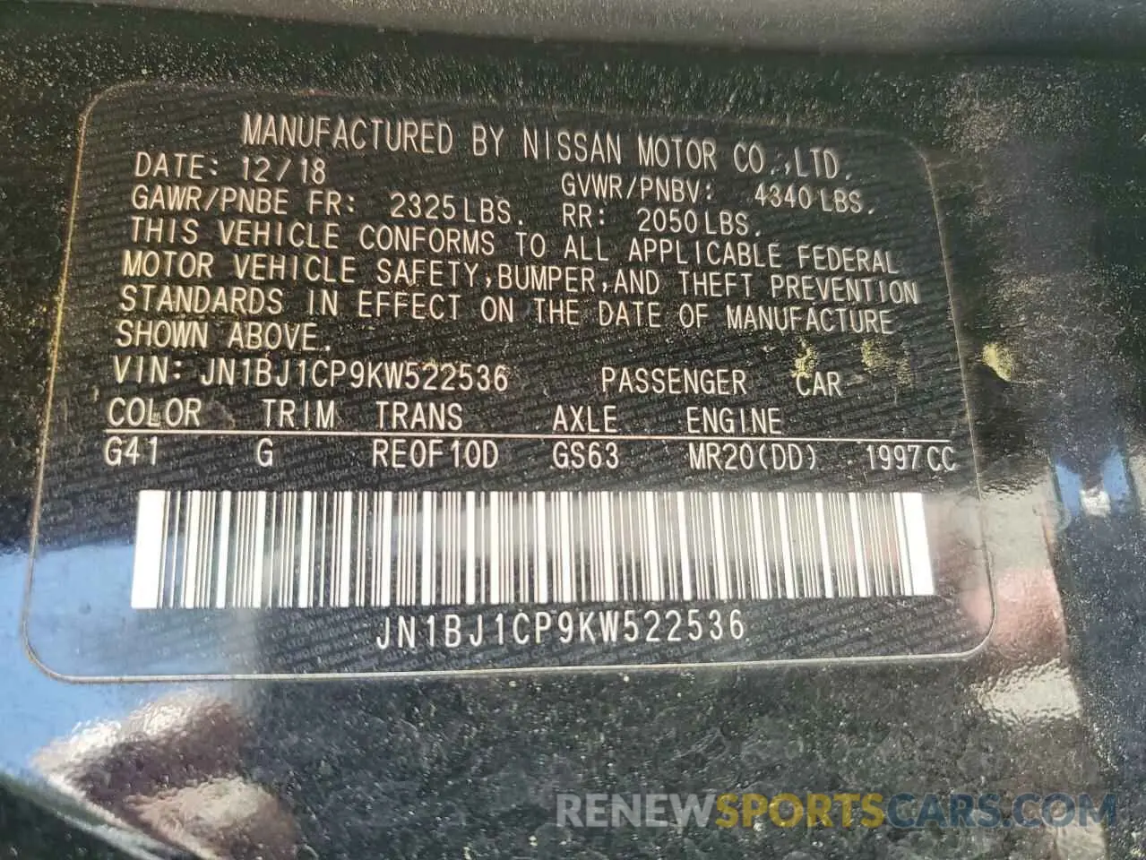 14 Photograph of a damaged car JN1BJ1CP9KW522536 NISSAN ROGUE 2019