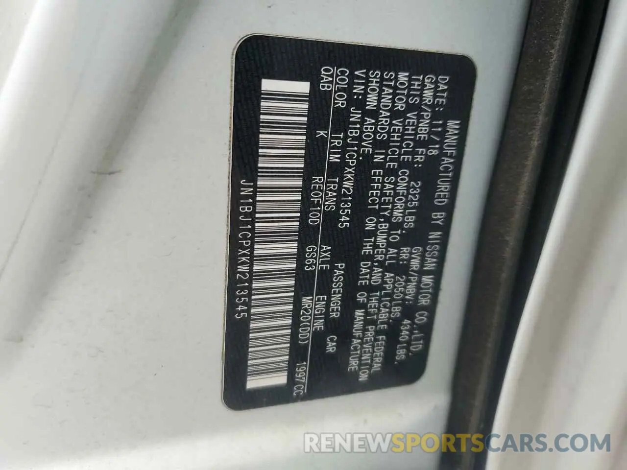 13 Photograph of a damaged car JN1BJ1CPXKW213545 NISSAN ROGUE 2019