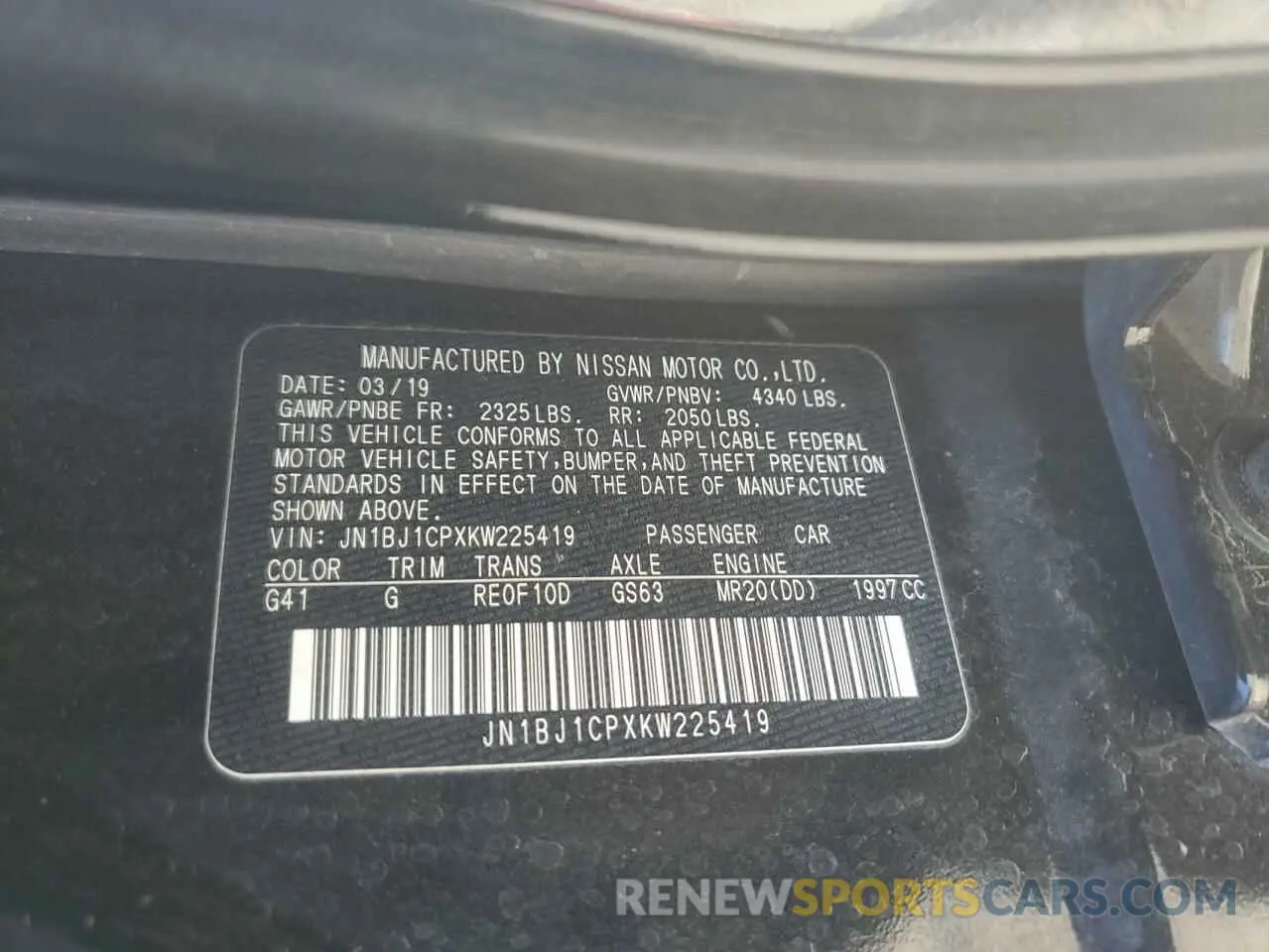 14 Photograph of a damaged car JN1BJ1CPXKW225419 NISSAN ROGUE 2019