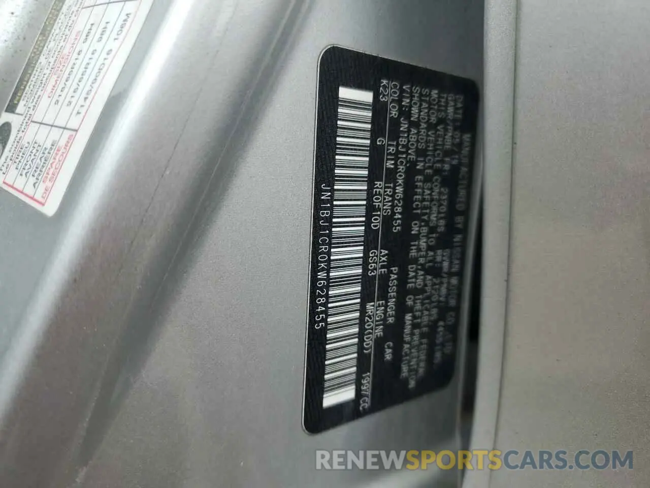 13 Photograph of a damaged car JN1BJ1CR0KW628455 NISSAN ROGUE 2019