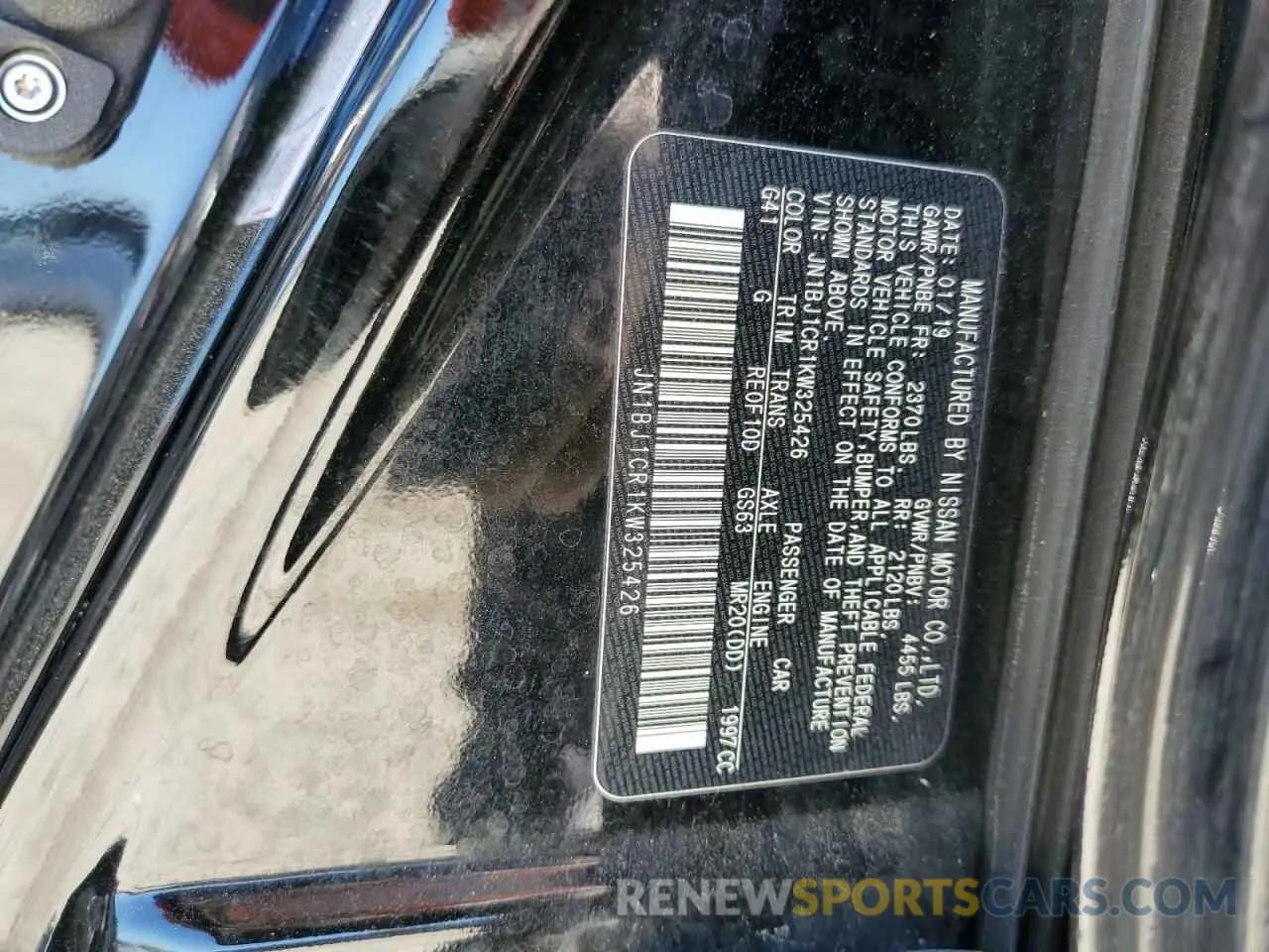13 Photograph of a damaged car JN1BJ1CR1KW325426 NISSAN ROGUE 2019