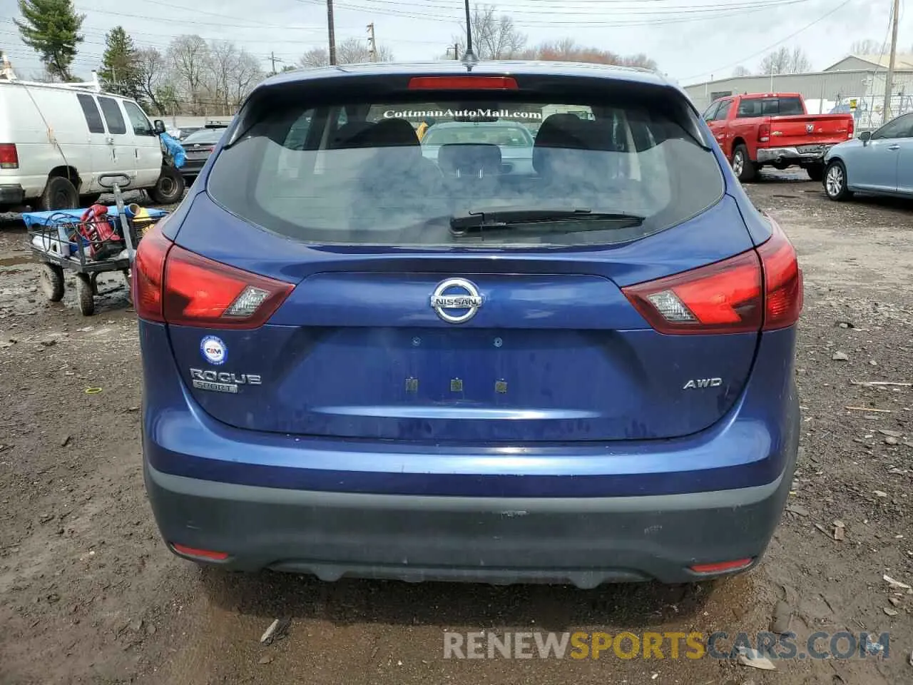 6 Photograph of a damaged car JN1BJ1CR7KW348774 NISSAN ROGUE 2019