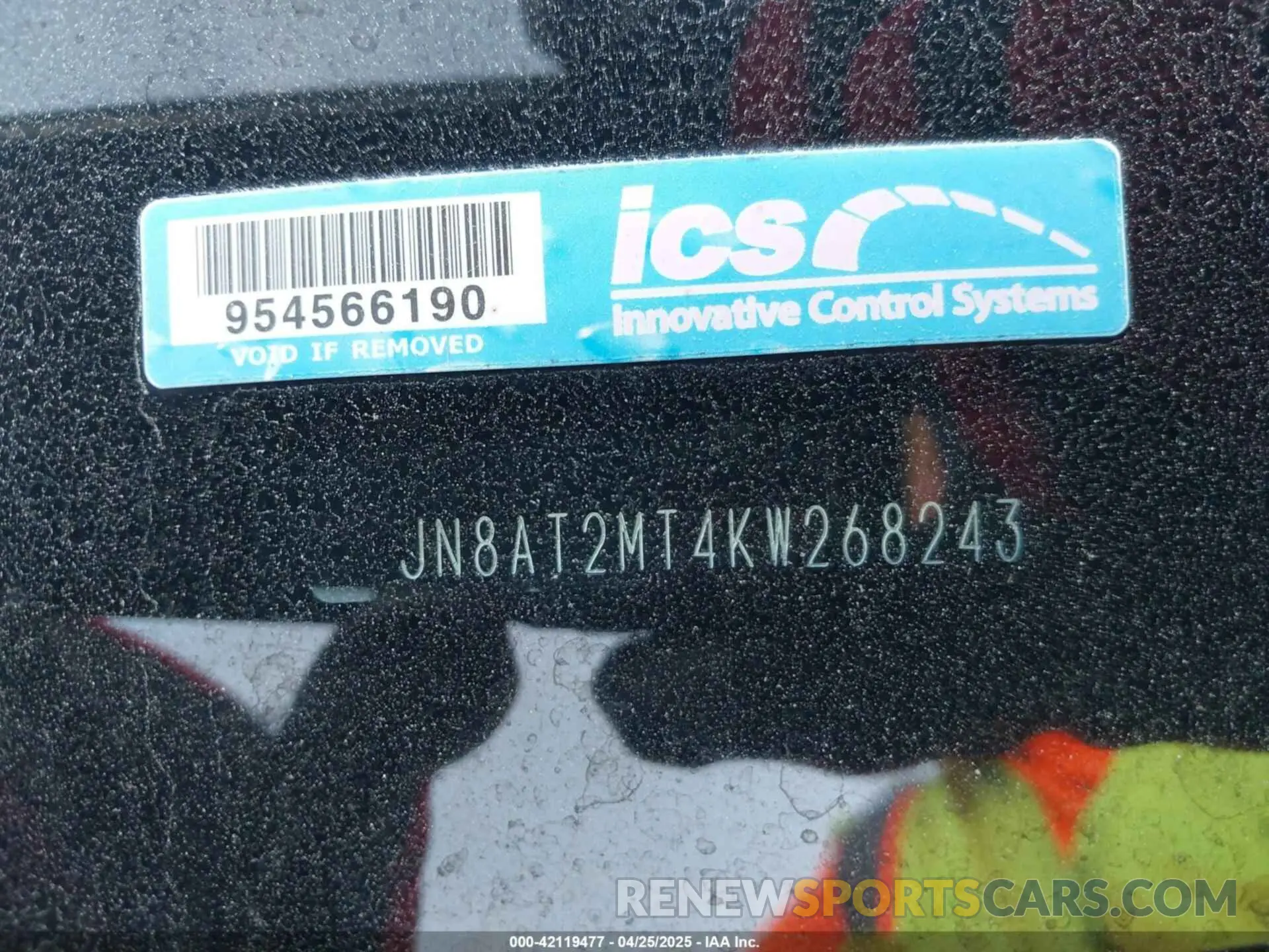 9 Photograph of a damaged car JN8AT2MT4KW268243 NISSAN ROGUE 2019