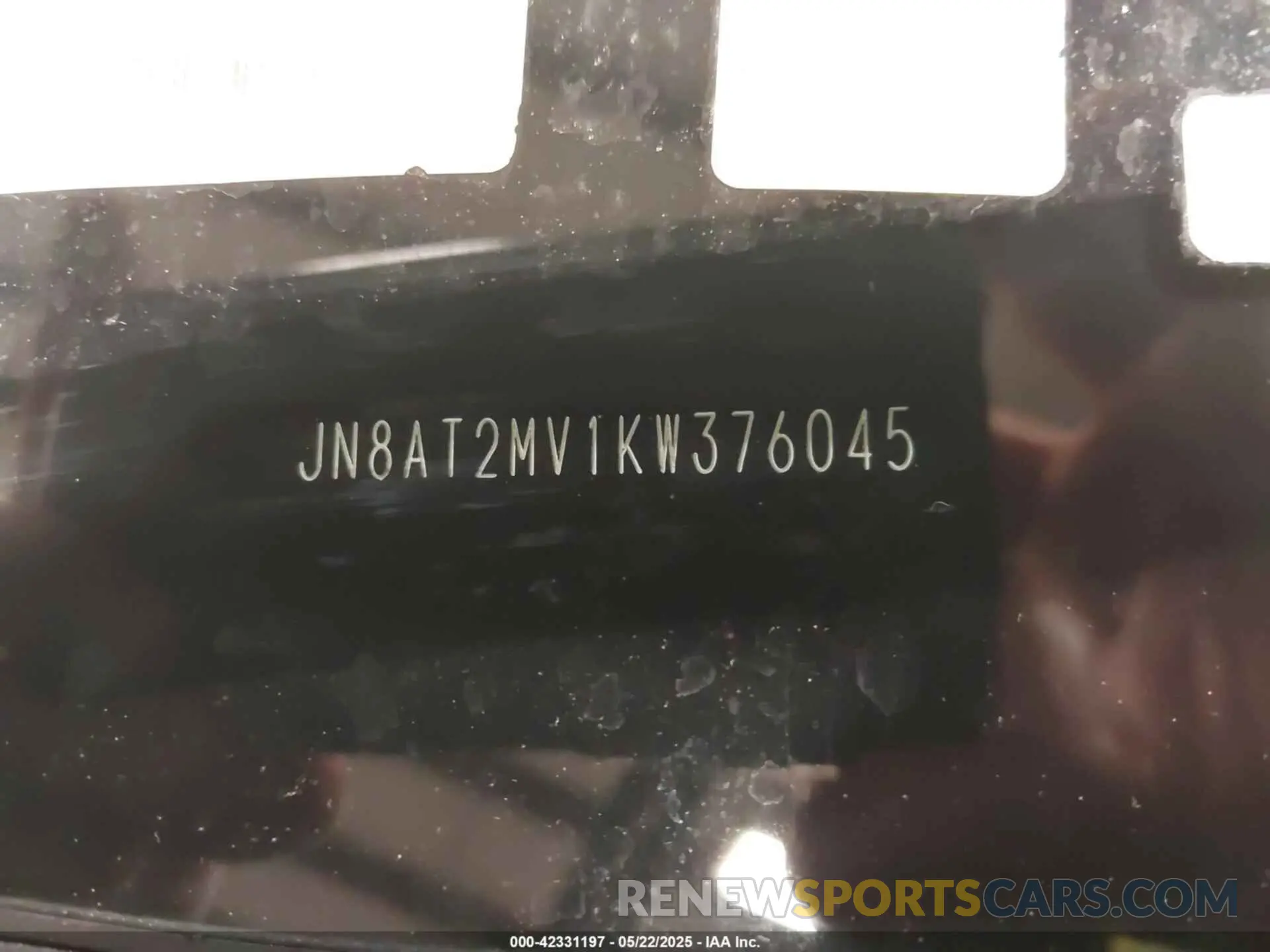 9 Photograph of a damaged car JN8AT2MV1KW376045 NISSAN ROGUE 2019