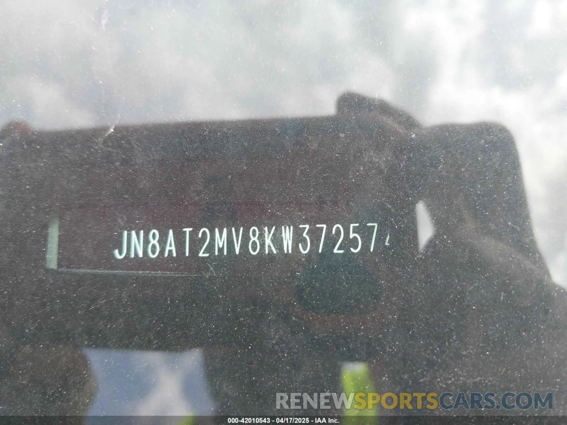9 Photograph of a damaged car JN8AT2MV8KW372574 NISSAN ROGUE 2019