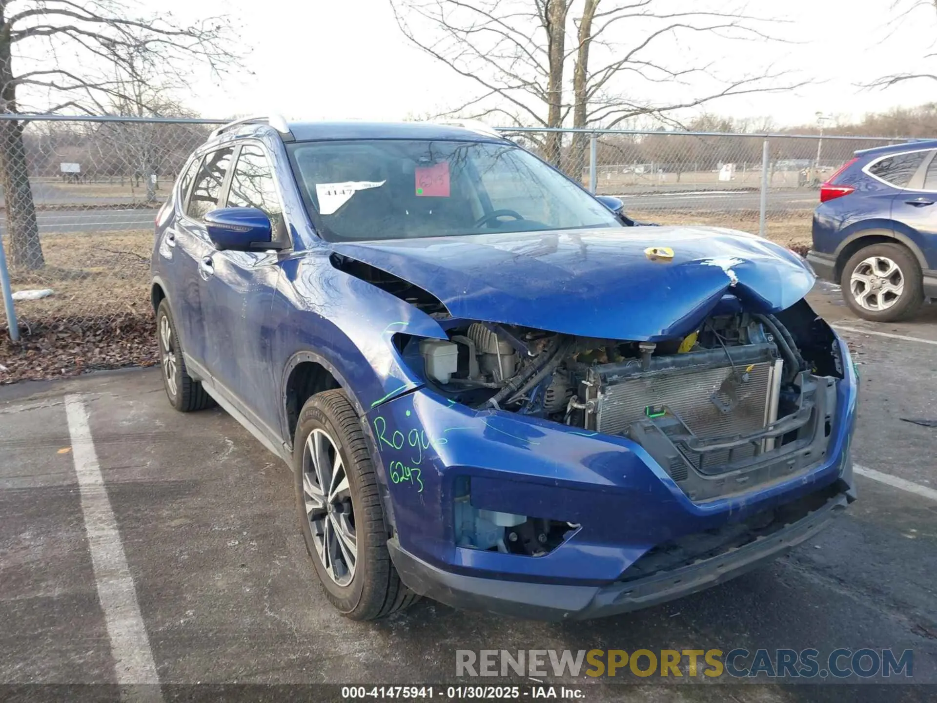 1 Photograph of a damaged car JN8AT2MV8KW388497 NISSAN ROGUE 2019
