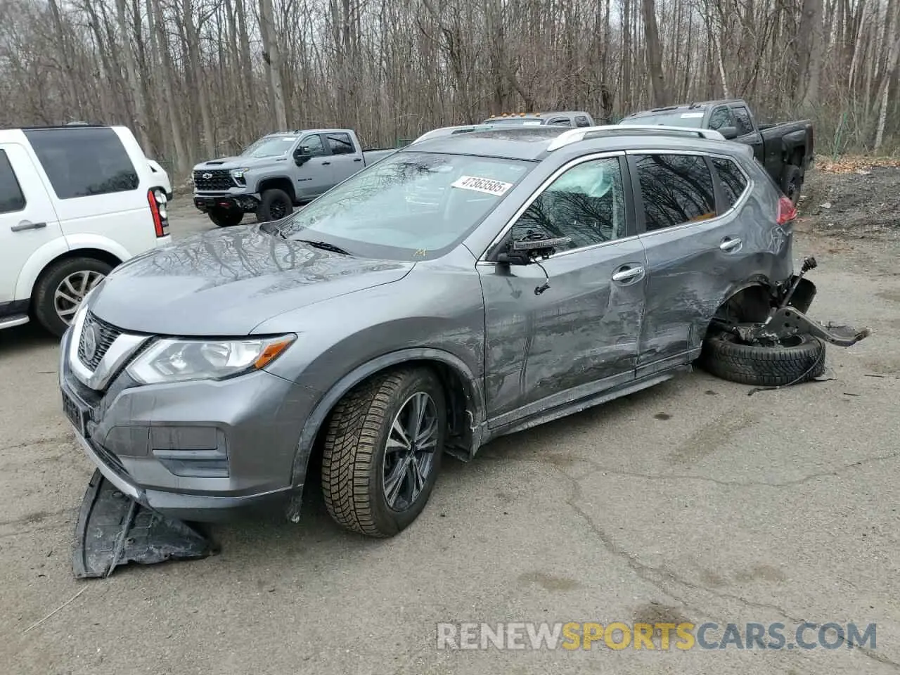 1 Photograph of a damaged car JN8AT2MV8KW392047 NISSAN ROGUE 2019
