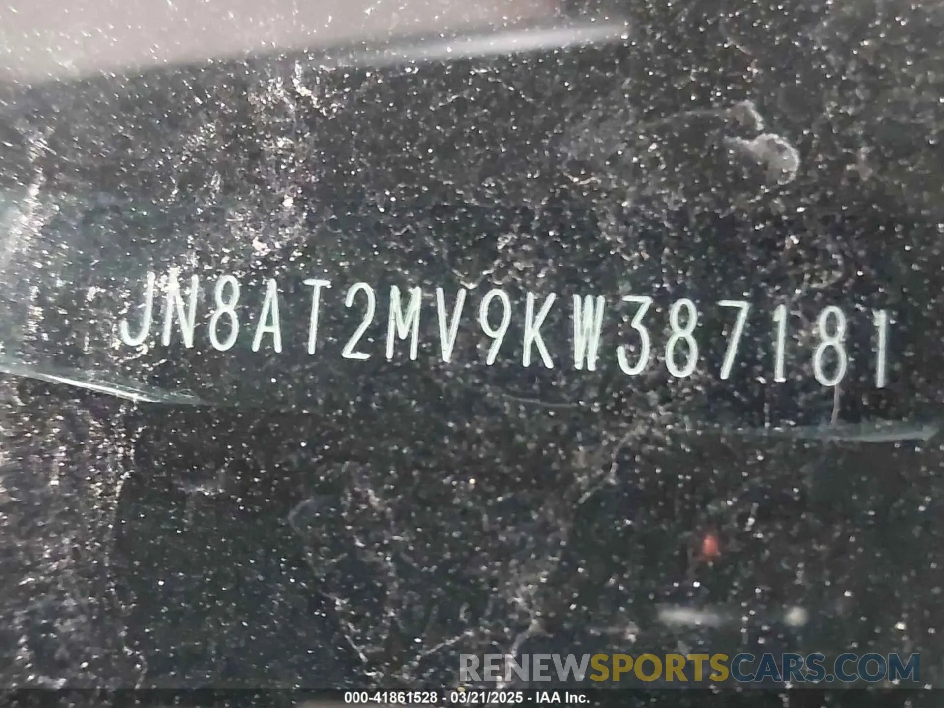 9 Photograph of a damaged car JN8AT2MV9KW387181 NISSAN ROGUE 2019
