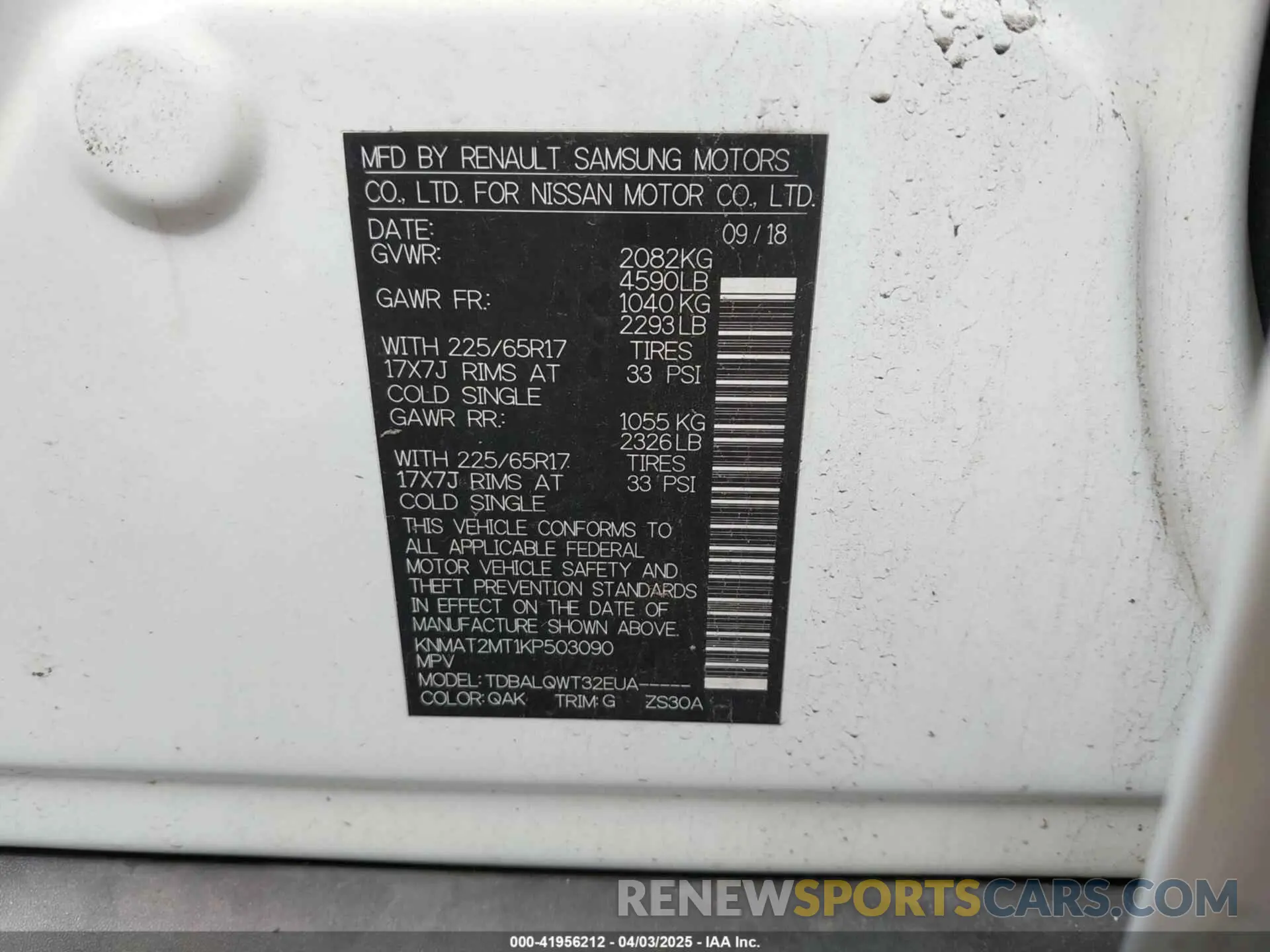 9 Photograph of a damaged car KNMAT2MT1KP503090 NISSAN ROGUE 2019