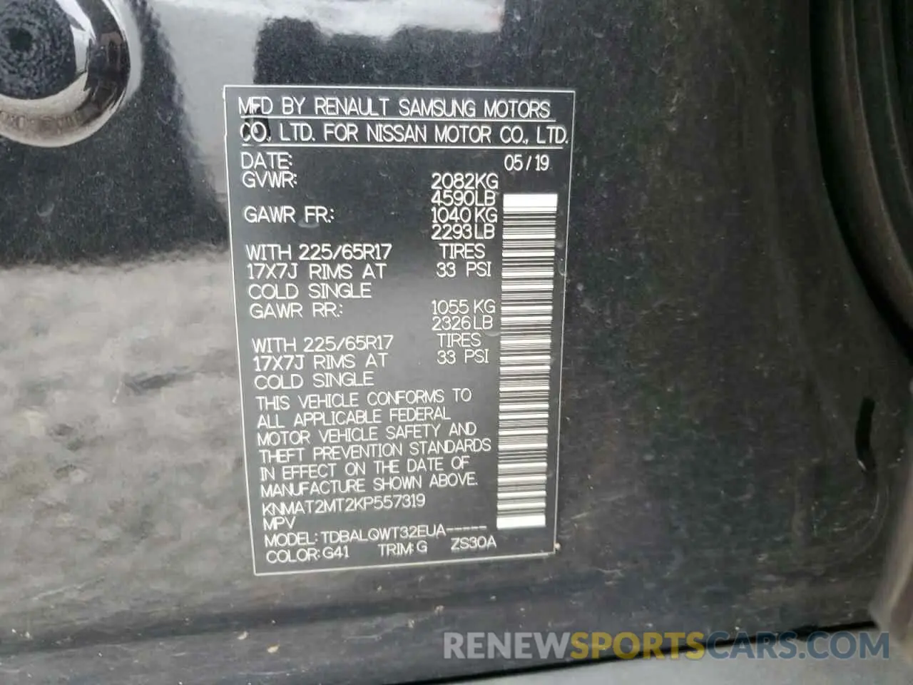 13 Photograph of a damaged car KNMAT2MT2KP557319 NISSAN ROGUE 2019