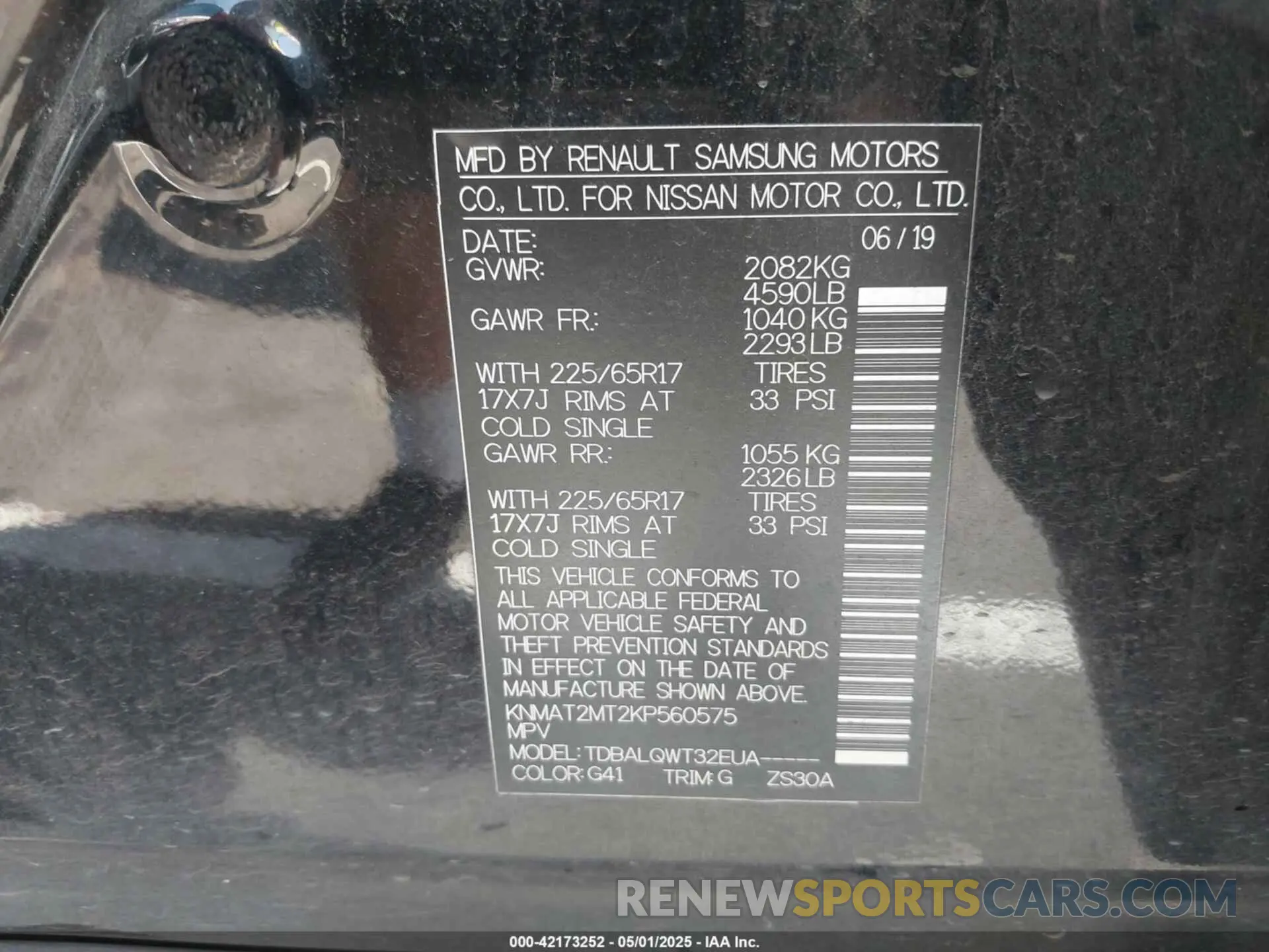 9 Photograph of a damaged car KNMAT2MT2KP560575 NISSAN ROGUE 2019