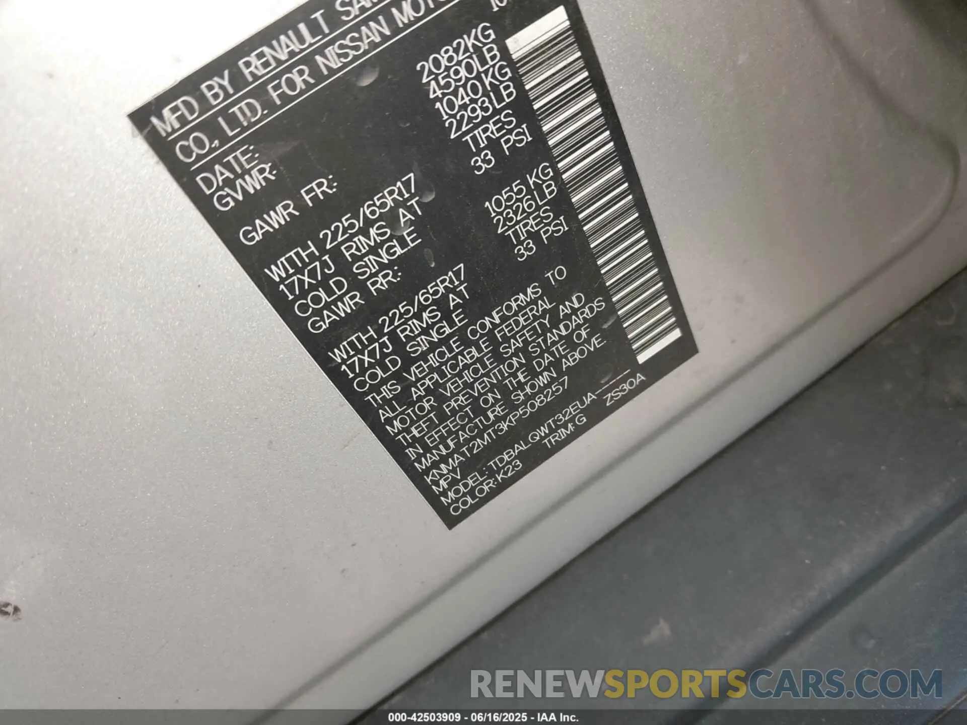 9 Photograph of a damaged car KNMAT2MT3KP508257 NISSAN ROGUE 2019