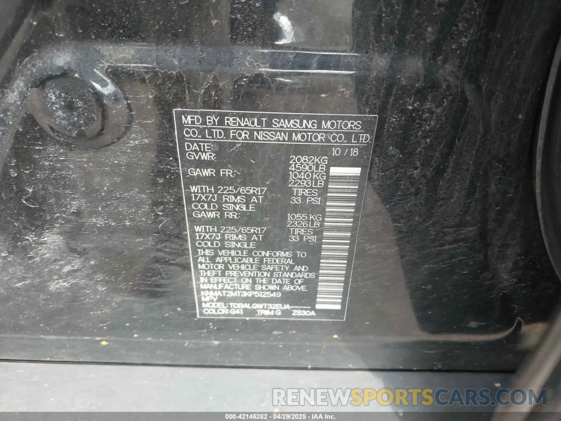 9 Photograph of a damaged car KNMAT2MT3KP512549 NISSAN ROGUE 2019