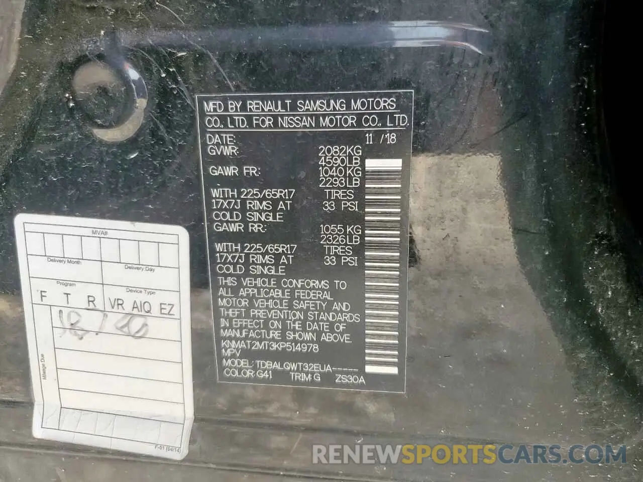 13 Photograph of a damaged car KNMAT2MT3KP514978 NISSAN ROGUE 2019