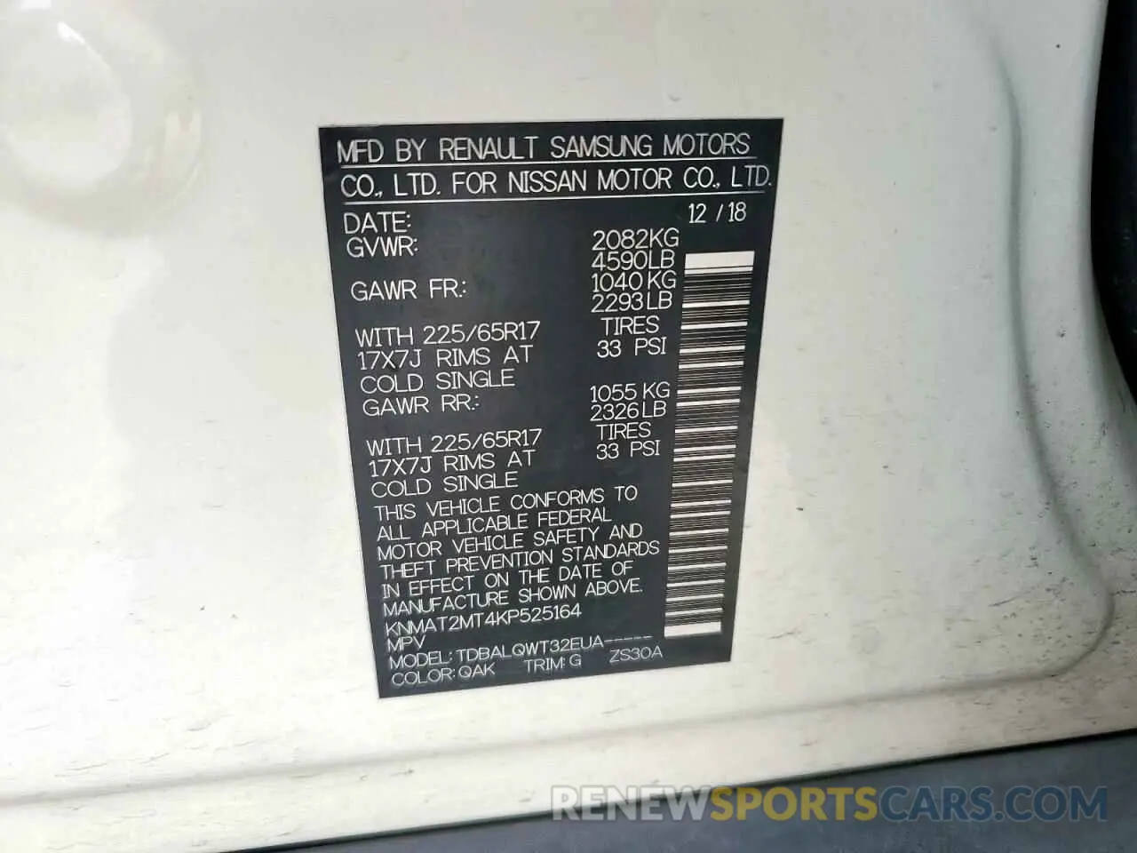 14 Photograph of a damaged car KNMAT2MT4KP525164 NISSAN ROGUE 2019