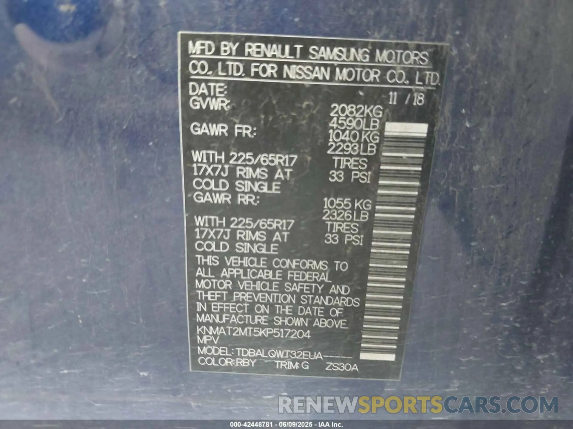 9 Photograph of a damaged car KNMAT2MT5KP517204 NISSAN ROGUE 2019