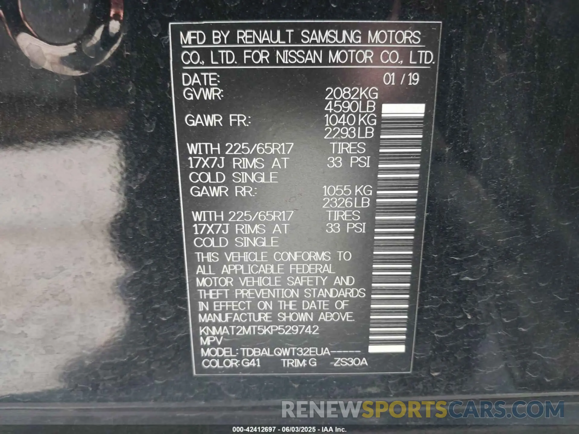 9 Photograph of a damaged car KNMAT2MT5KP529742 NISSAN ROGUE 2019