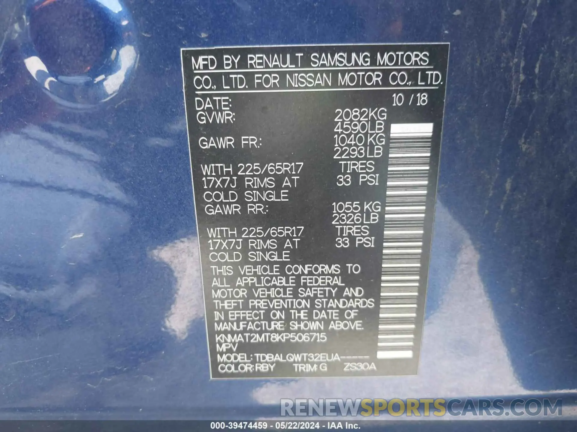 9 Photograph of a damaged car KNMAT2MT8KP506715 NISSAN ROGUE 2019
