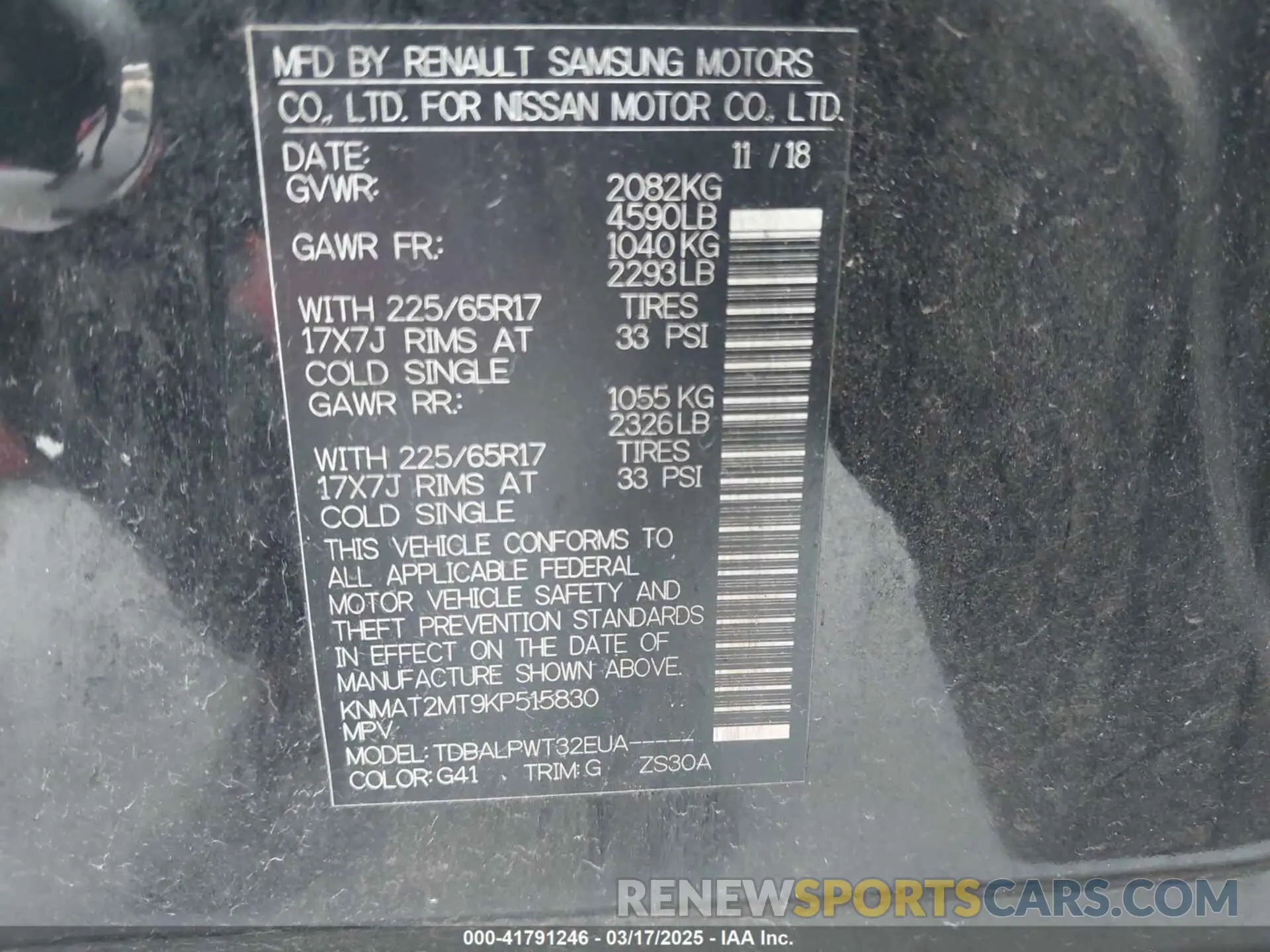 9 Photograph of a damaged car KNMAT2MT9KP515830 NISSAN ROGUE 2019