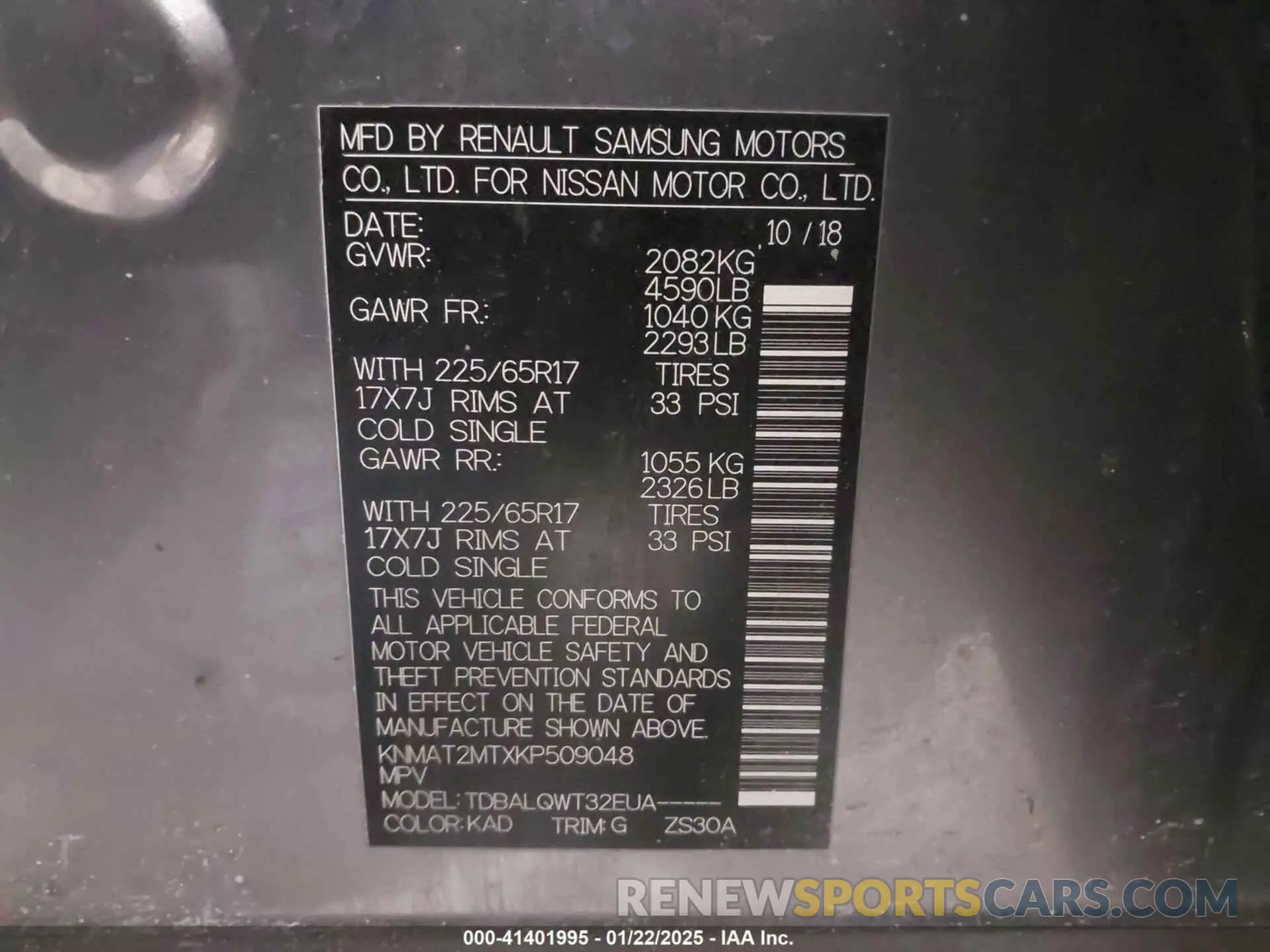 9 Photograph of a damaged car KNMAT2MTXKP509048 NISSAN ROGUE 2019
