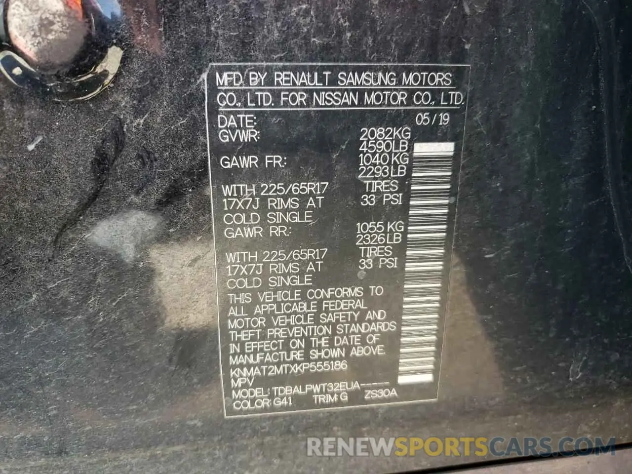 14 Photograph of a damaged car KNMAT2MTXKP555186 NISSAN ROGUE 2019