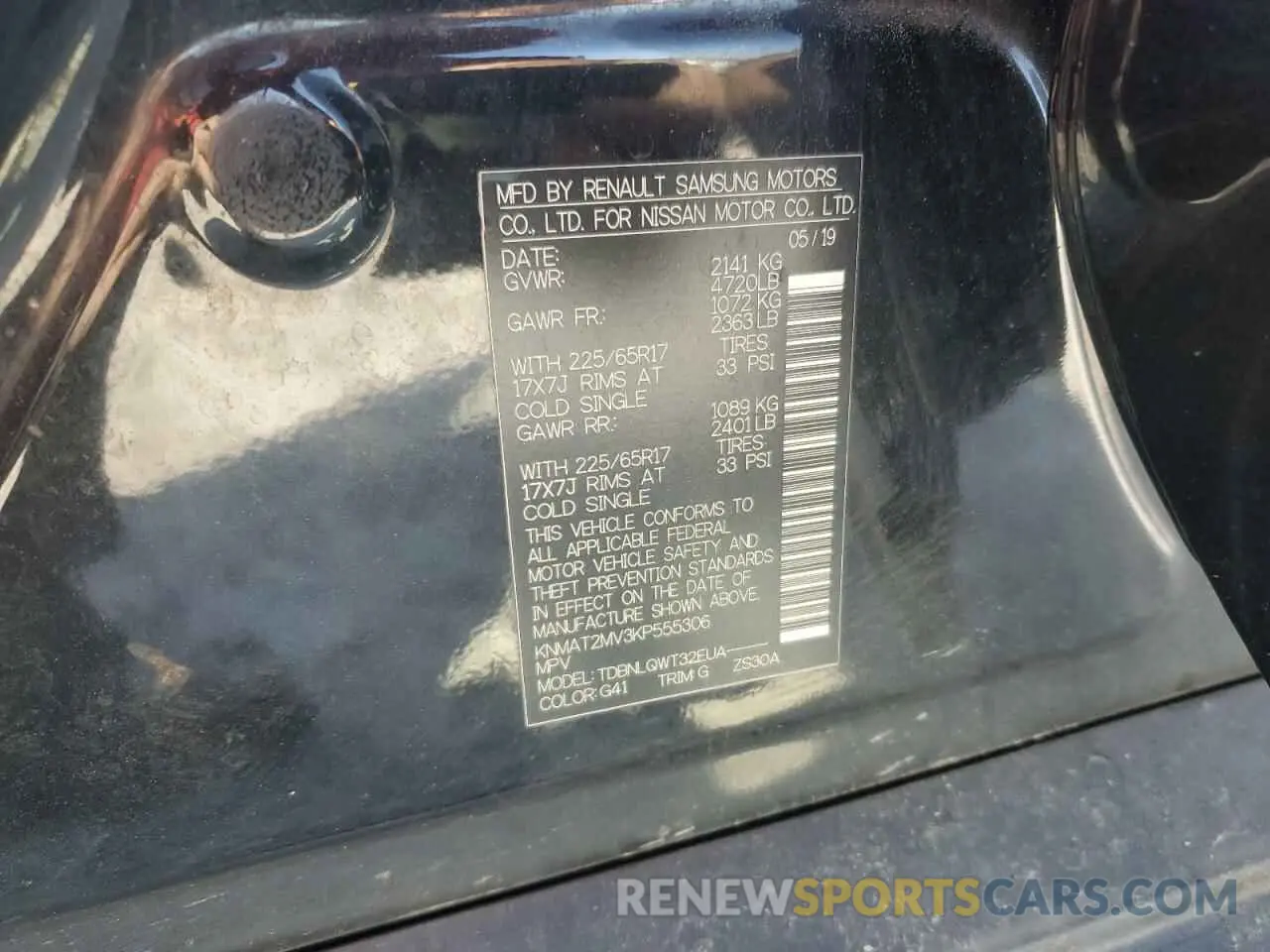 13 Photograph of a damaged car KNMAT2MV3KP555306 NISSAN ROGUE 2019
