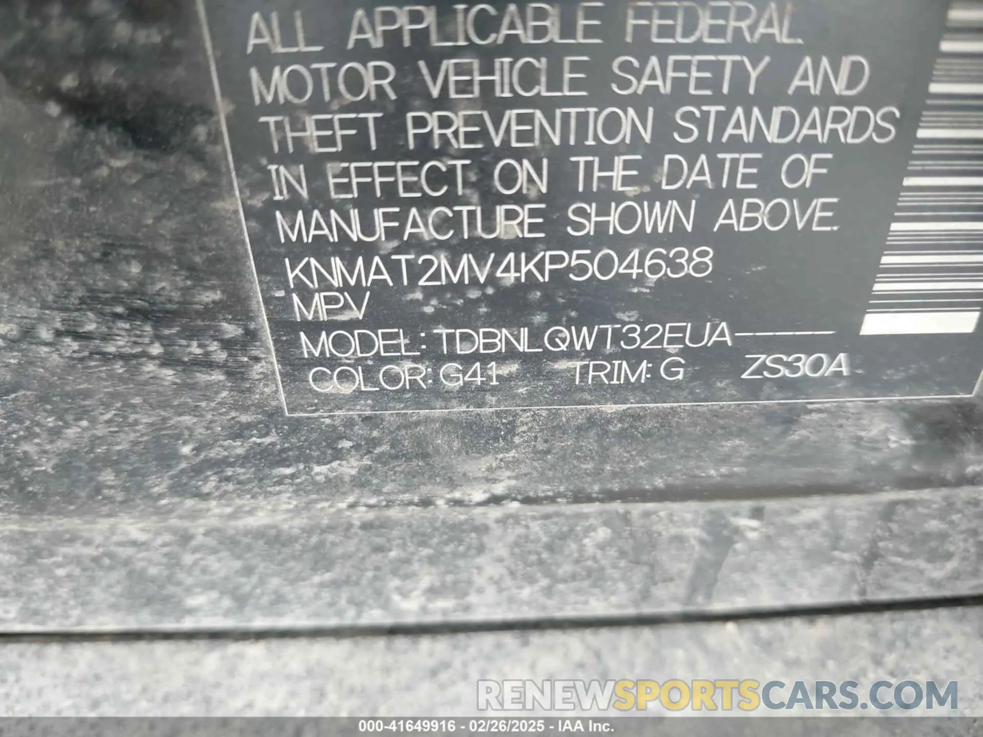 9 Photograph of a damaged car KNMAT2MV4KP504638 NISSAN ROGUE 2019