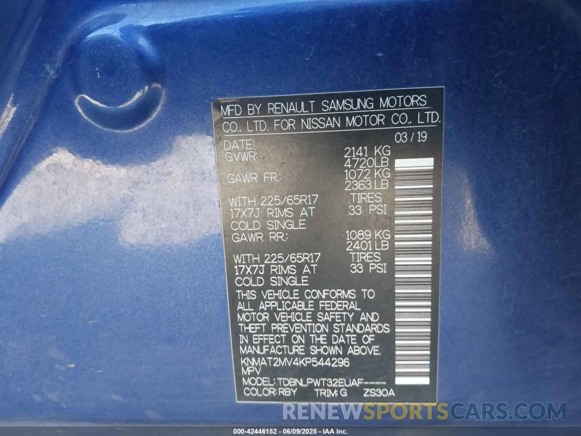9 Photograph of a damaged car KNMAT2MV4KP544296 NISSAN ROGUE 2019