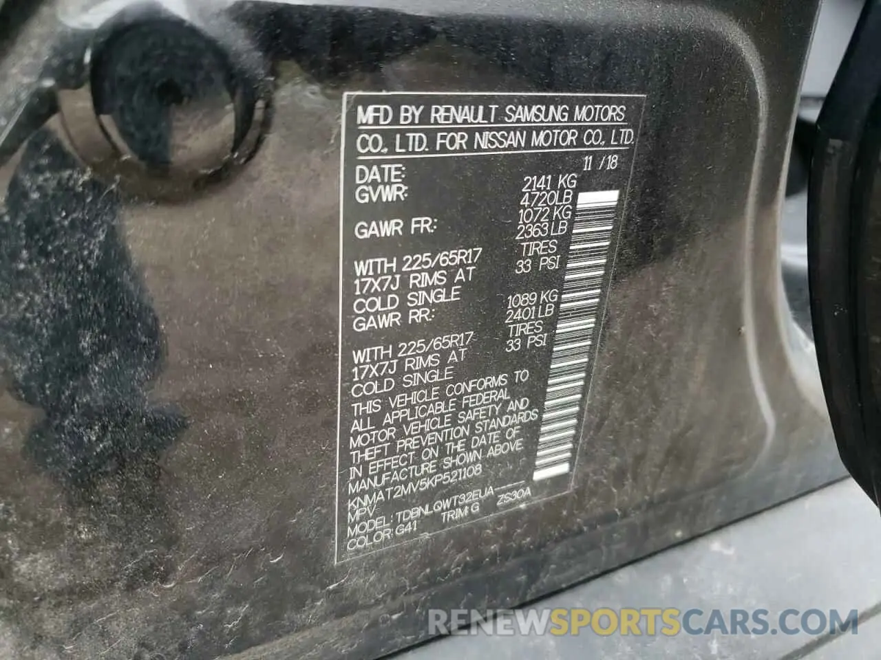 14 Photograph of a damaged car KNMAT2MV5KP521108 NISSAN ROGUE 2019
