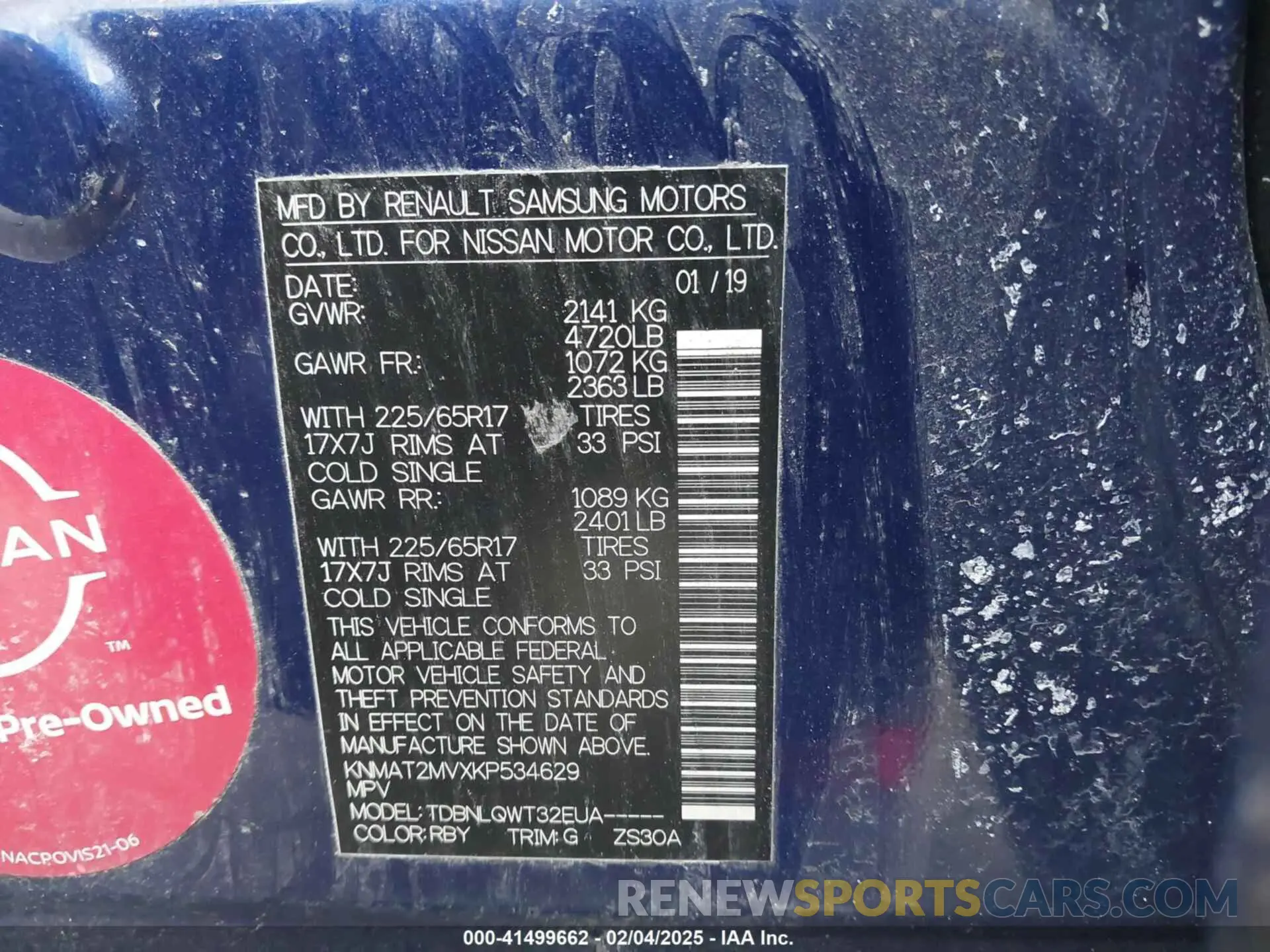 9 Photograph of a damaged car KNMAT2MVXKP534629 NISSAN ROGUE 2019