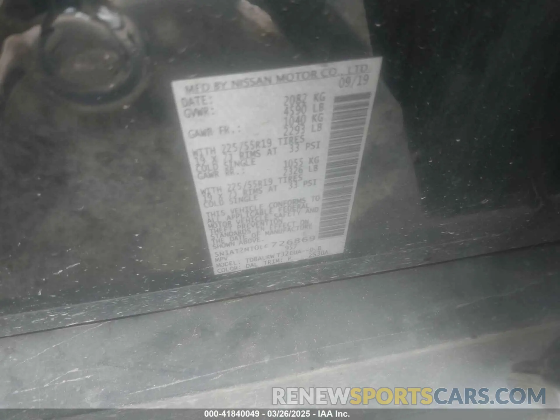 9 Photograph of a damaged car 5N1AT2MT0LC726869 NISSAN ROGUE 2020