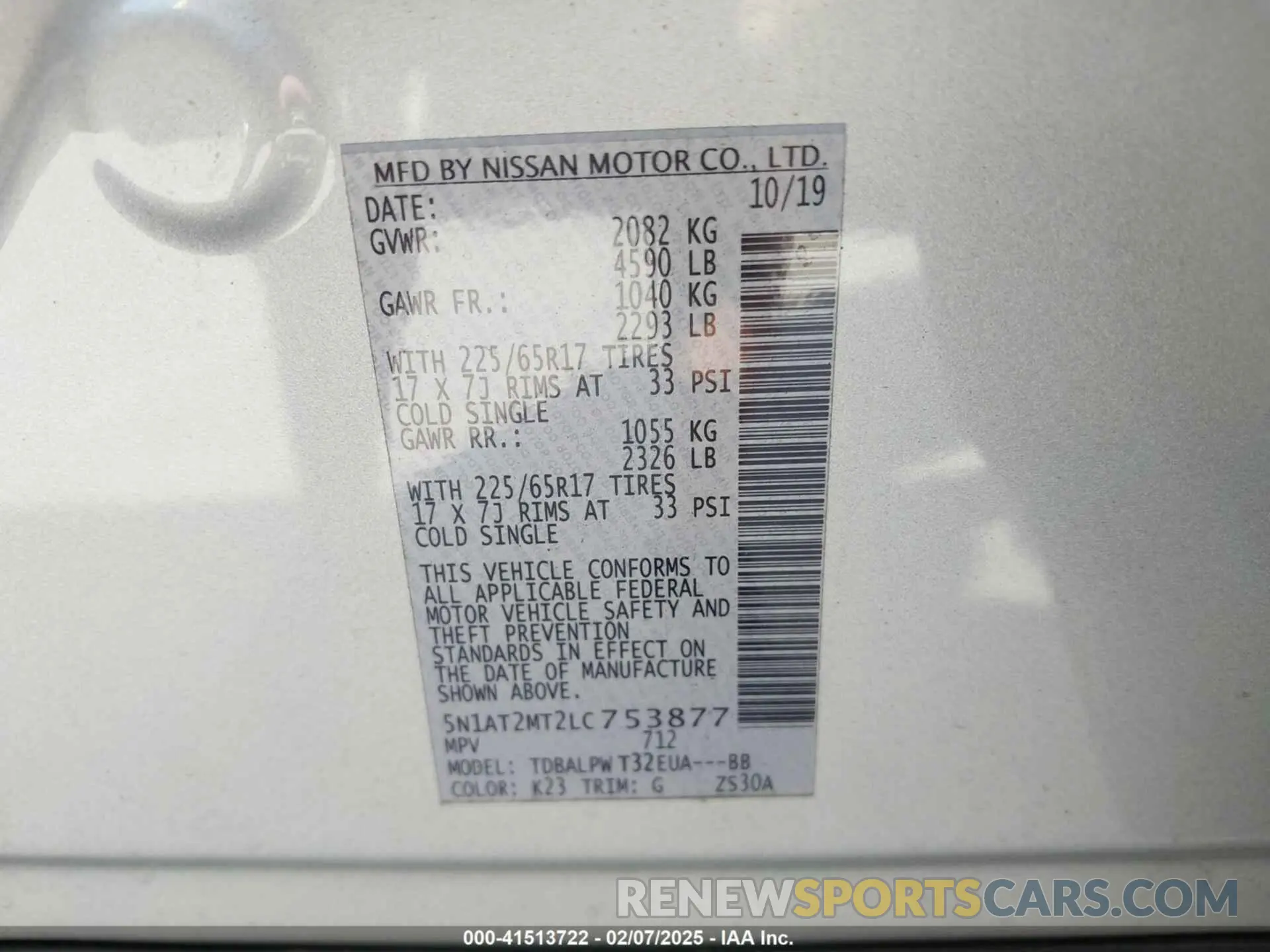 9 Photograph of a damaged car 5N1AT2MT2LC753877 NISSAN ROGUE 2020