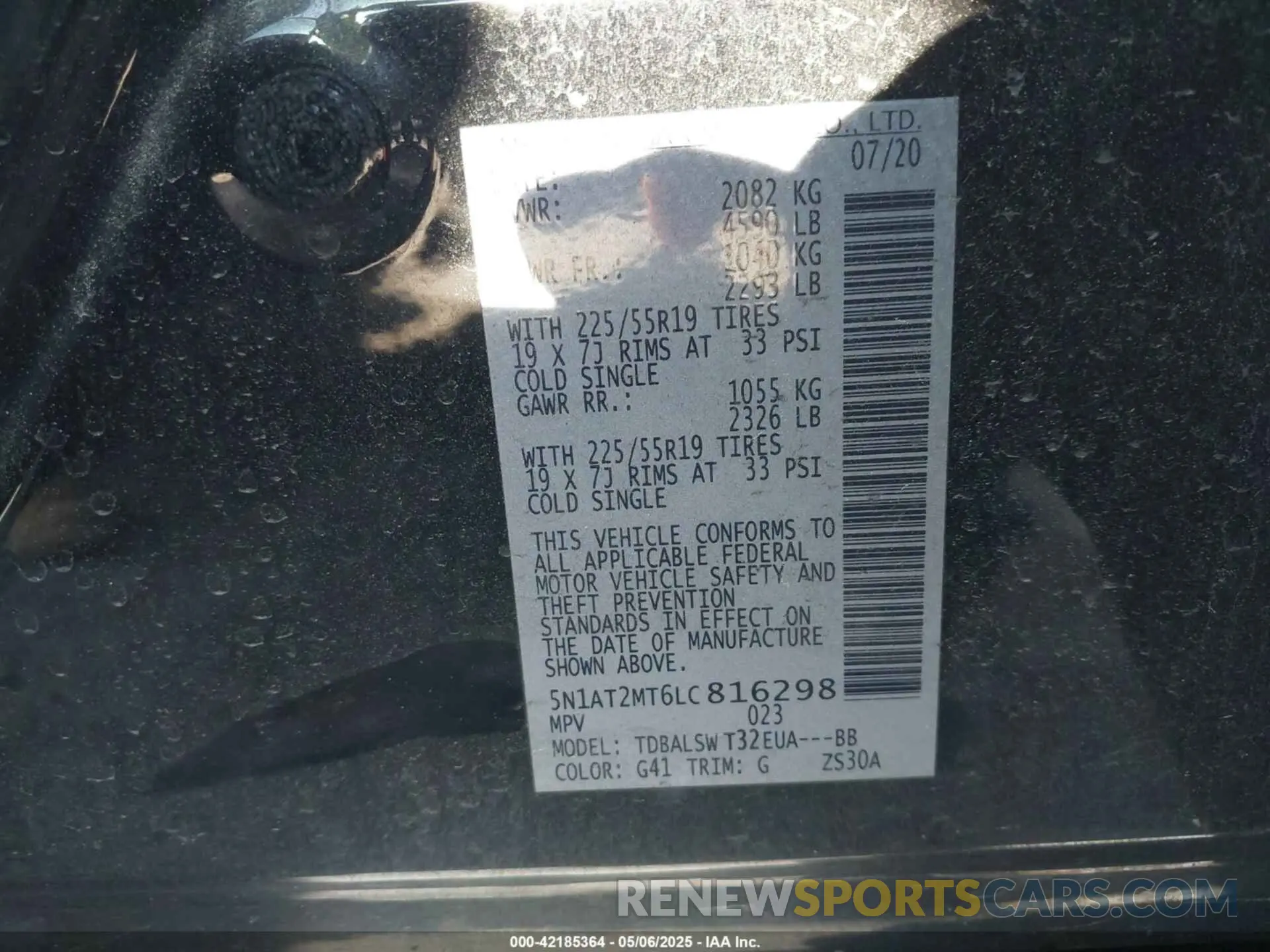 9 Photograph of a damaged car 5N1AT2MT6LC816298 NISSAN ROGUE 2020