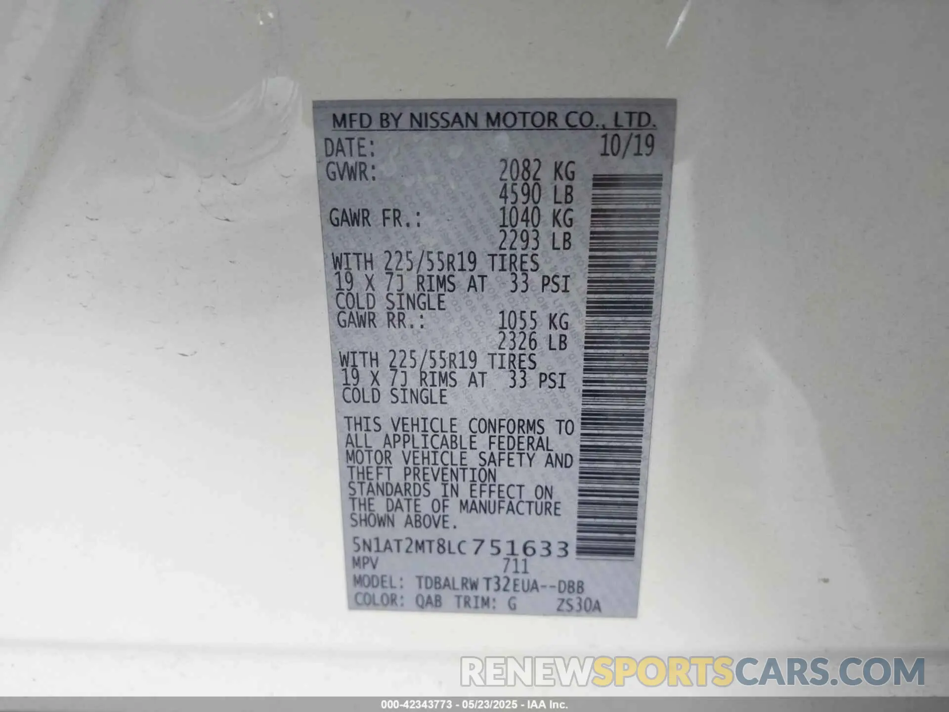 9 Photograph of a damaged car 5N1AT2MT8LC751633 NISSAN ROGUE 2020