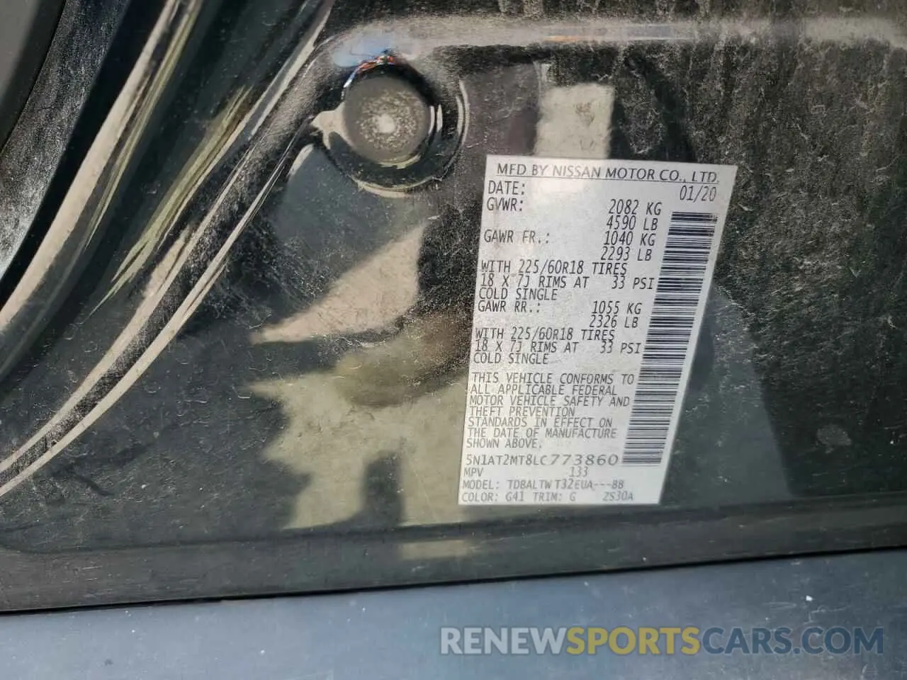 13 Photograph of a damaged car 5N1AT2MT8LC773860 NISSAN ROGUE 2020