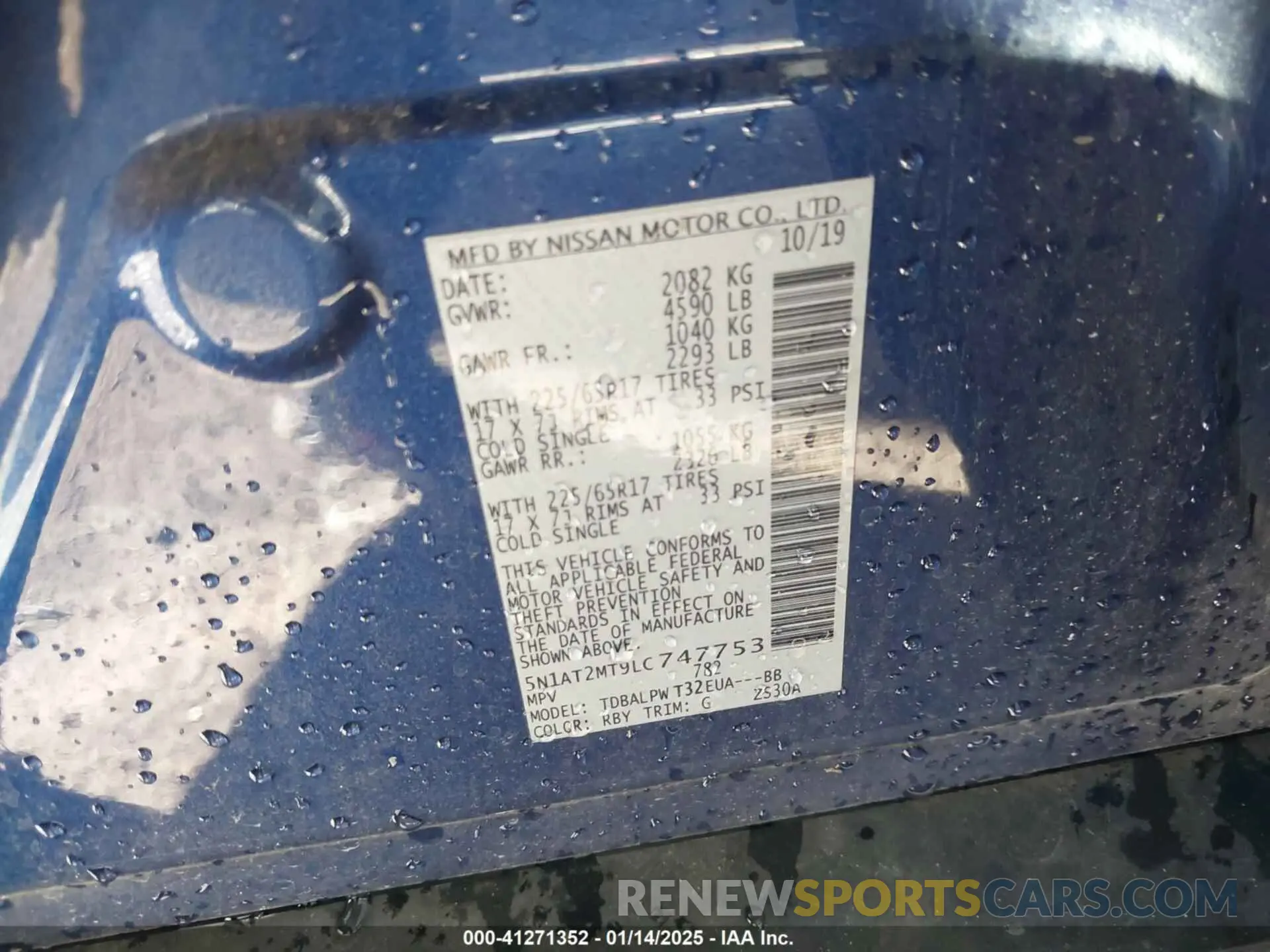 9 Photograph of a damaged car 5N1AT2MT9LC747753 NISSAN ROGUE 2020