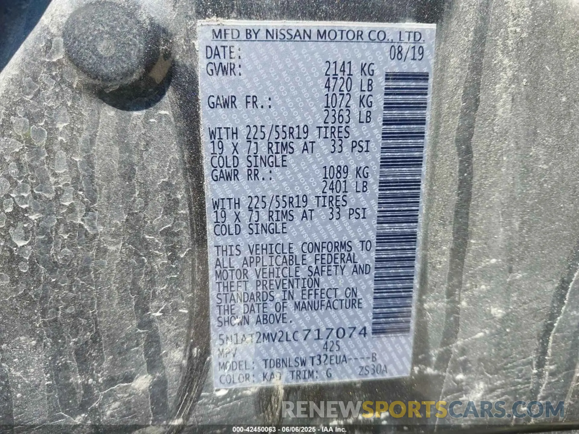 9 Photograph of a damaged car 5N1AT2MV2LC717074 NISSAN ROGUE 2020