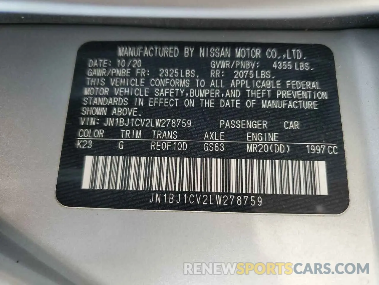 14 Photograph of a damaged car JN1BJ1CV2LW278759 NISSAN ROGUE 2020