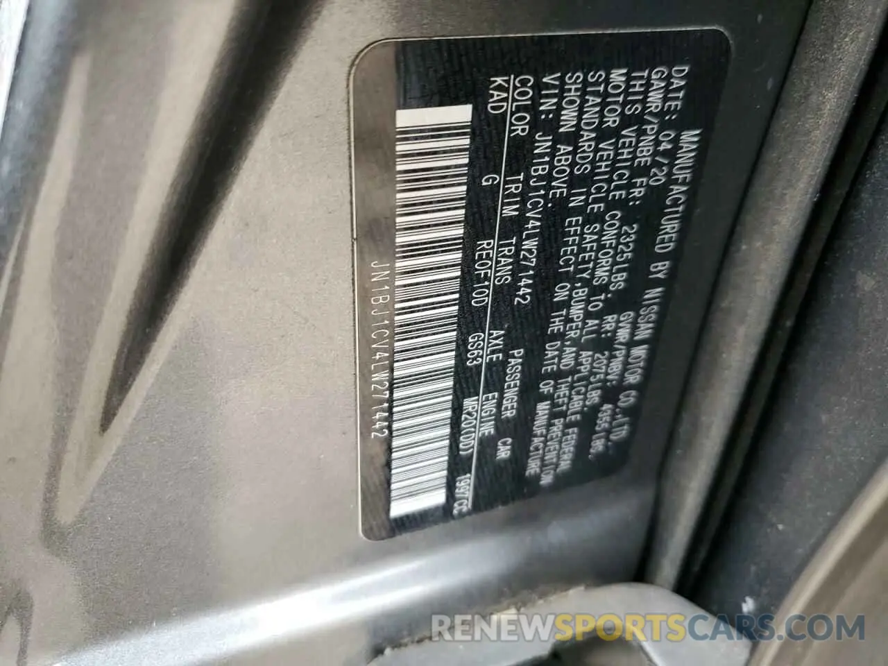 15 Photograph of a damaged car JN1BJ1CV4LW271442 NISSAN ROGUE 2020