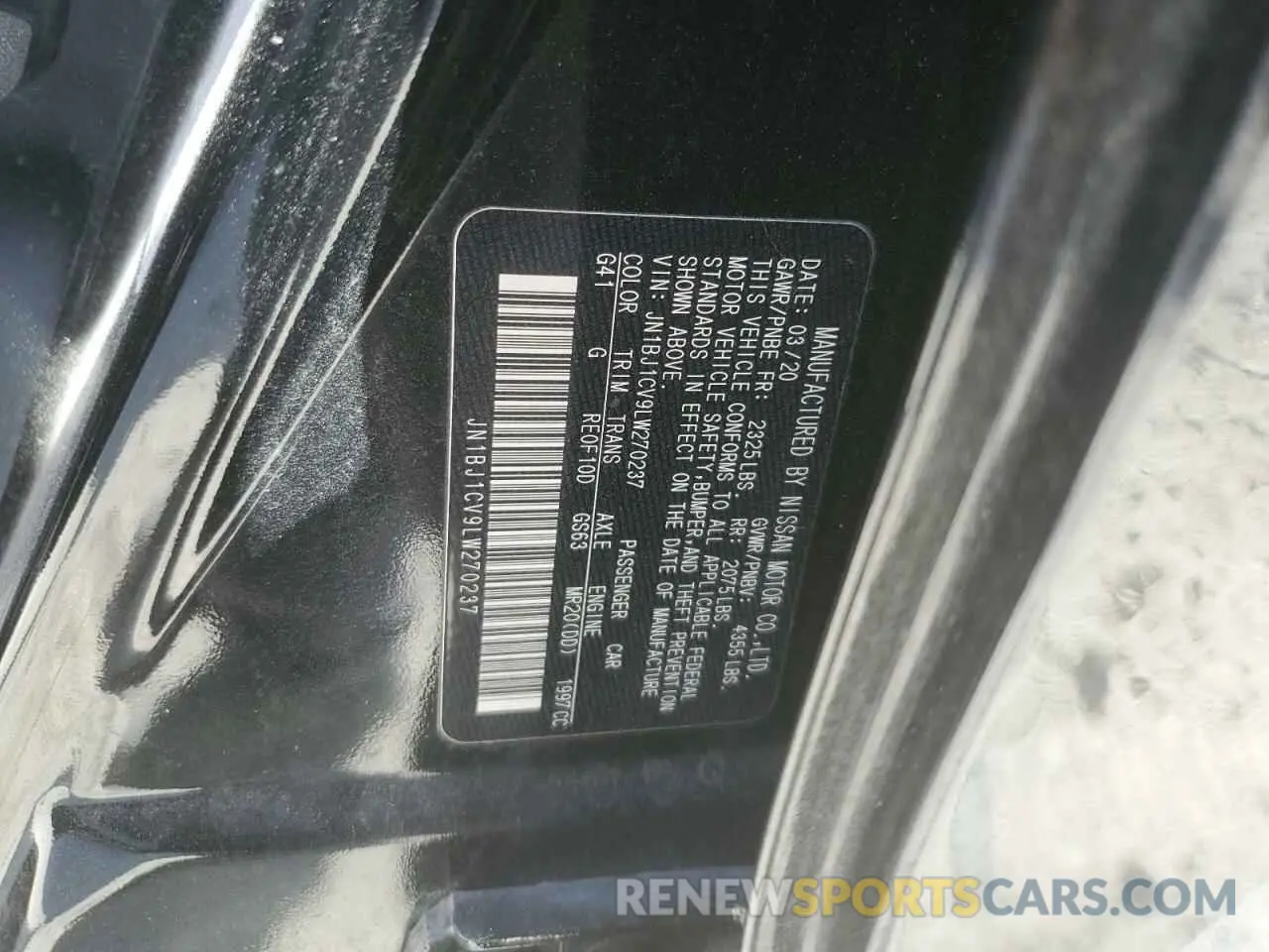 13 Photograph of a damaged car JN1BJ1CV9LW270237 NISSAN ROGUE 2020