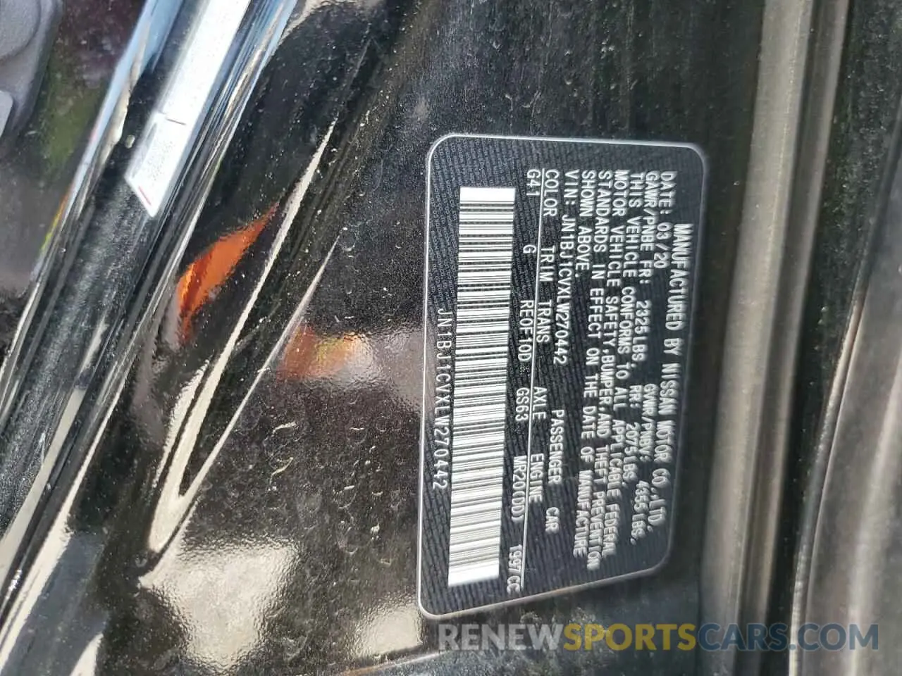 14 Photograph of a damaged car JN1BJ1CVXLW270442 NISSAN ROGUE 2020