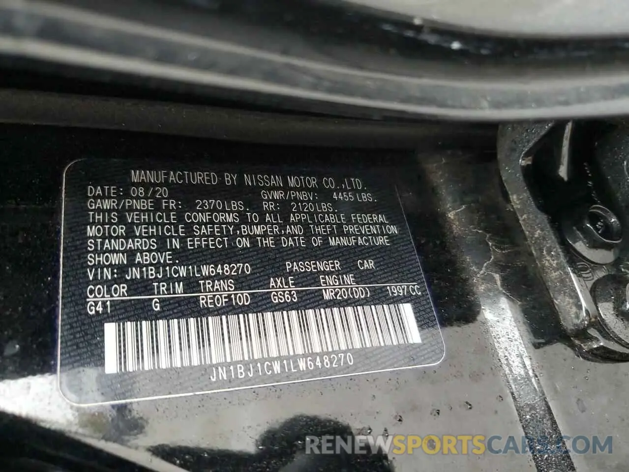 13 Photograph of a damaged car JN1BJ1CW1LW648270 NISSAN ROGUE 2020