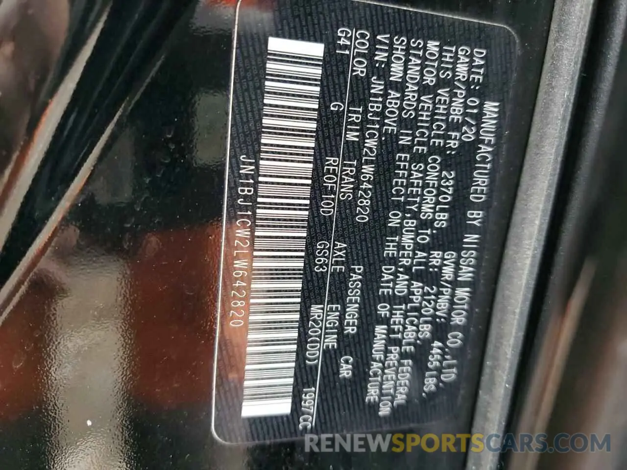 12 Photograph of a damaged car JN1BJ1CW2LW642820 NISSAN ROGUE 2020