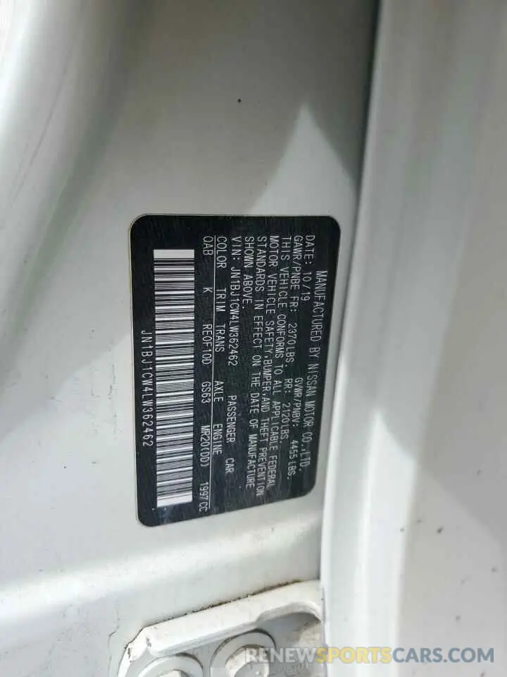13 Photograph of a damaged car JN1BJ1CW4LW362462 NISSAN ROGUE 2020