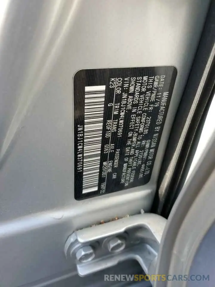 12 Photograph of a damaged car JN1BJ1CW4LW370691 NISSAN ROGUE 2020