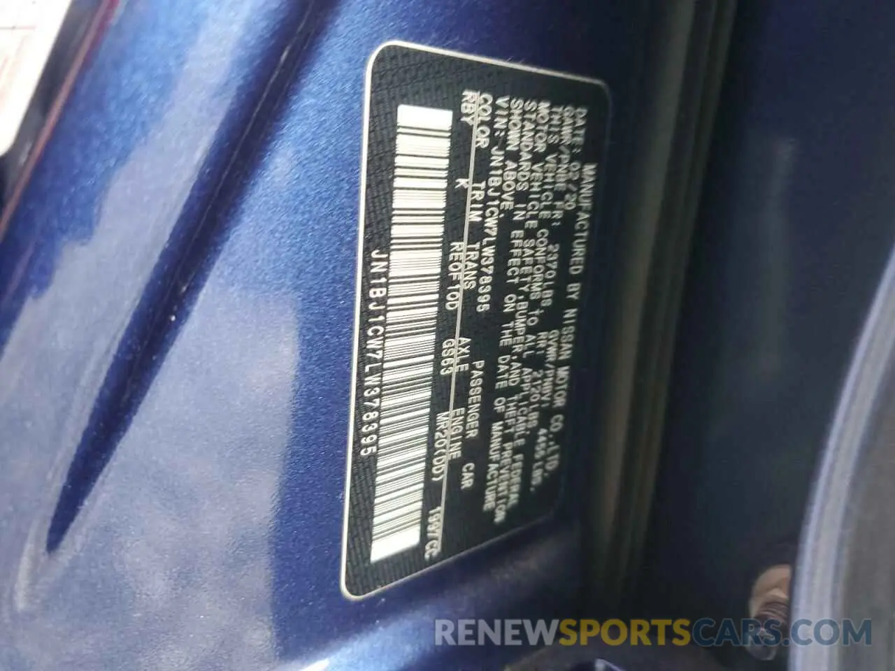 15 Photograph of a damaged car JN1BJ1CW7LW378395 NISSAN ROGUE 2020