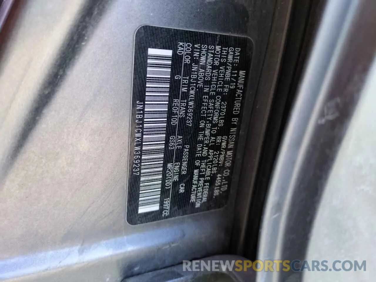 12 Photograph of a damaged car JN1BJ1CWXLW369237 NISSAN ROGUE 2020