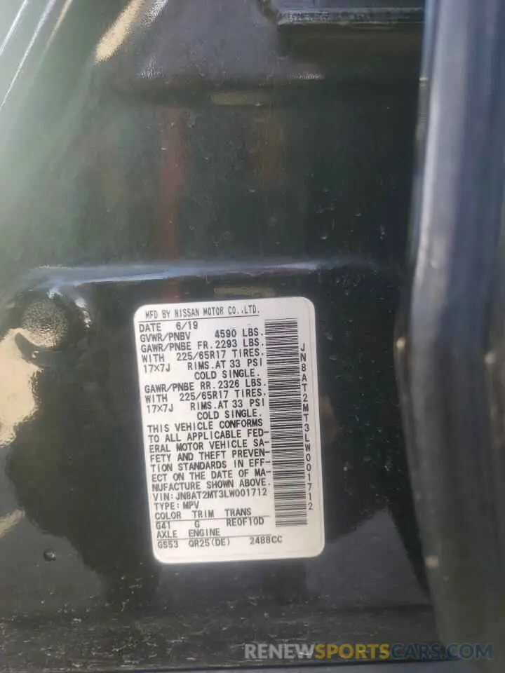 13 Photograph of a damaged car JN8AT2MT3LW001712 NISSAN ROGUE 2020
