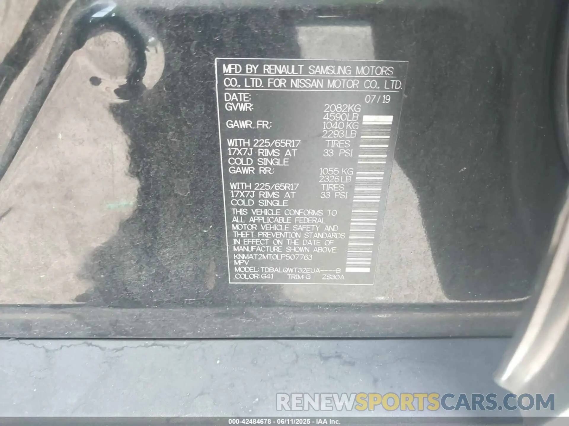 9 Photograph of a damaged car KNMAT2MT0LP507763 NISSAN ROGUE 2020
