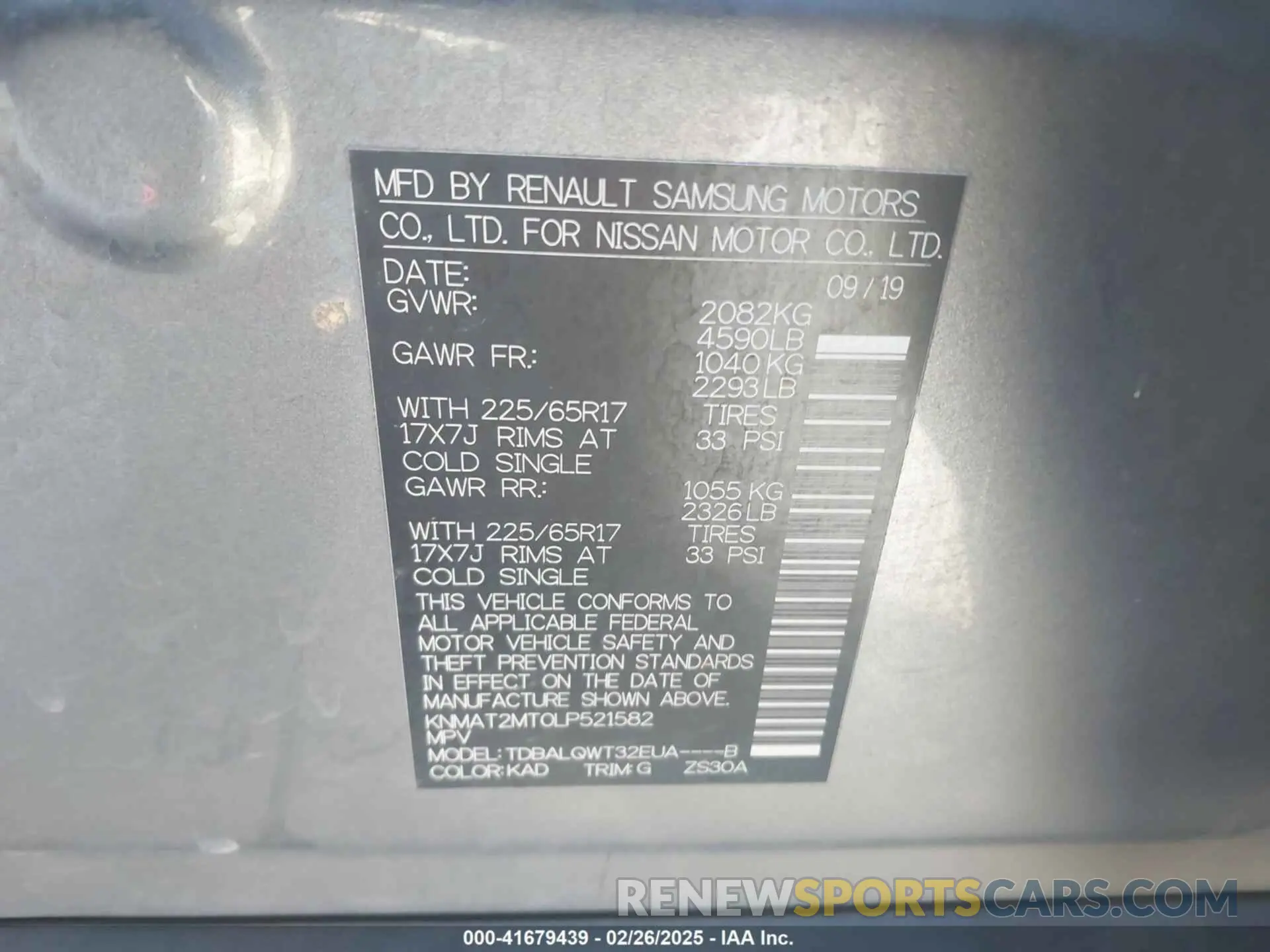 9 Photograph of a damaged car KNMAT2MT0LP521582 NISSAN ROGUE 2020